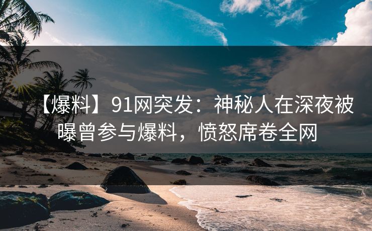 【爆料】91网突发：神秘人在深夜被曝曾参与爆料，愤怒席卷全网